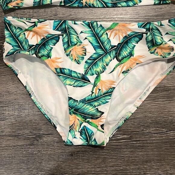 Teal Strand 2-piece bikini set w/ unique wrap cross over - S - Picture 4 of 8